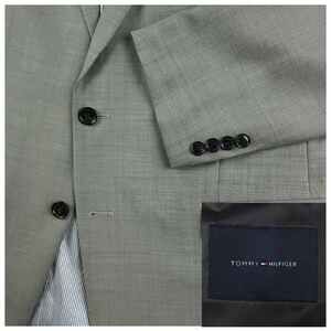 Tommy Hilfiger Suit Mens 44S/36R Modern Fit Wool 2 Piece Birdseye Dapper Gray